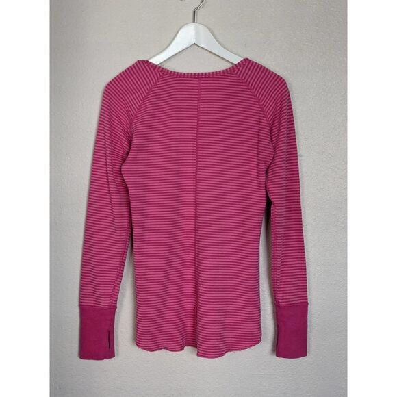 Lululemon Open Your Heart Striped Long Sleeve Reversible Knit Top Size S Pink - Picture 5 of 9